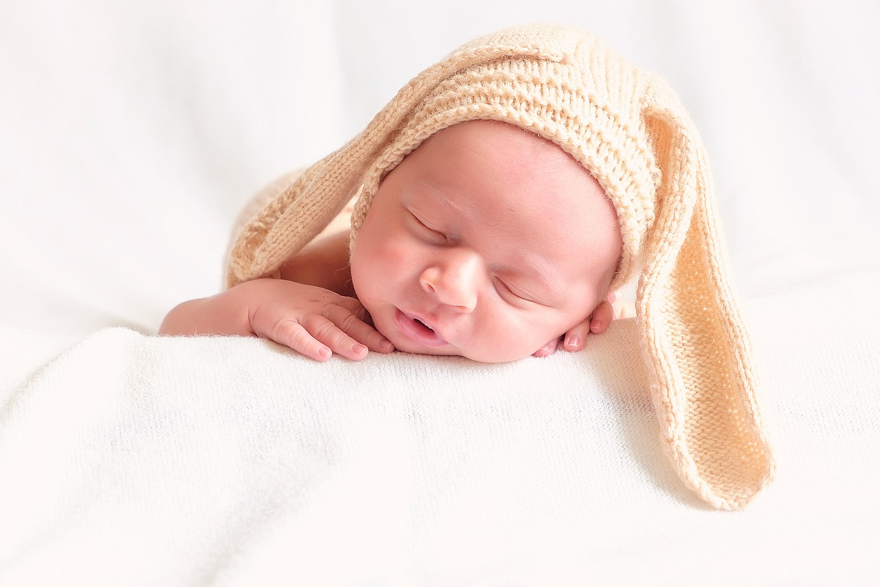 Image - bunny babe baby newborn photoshoot