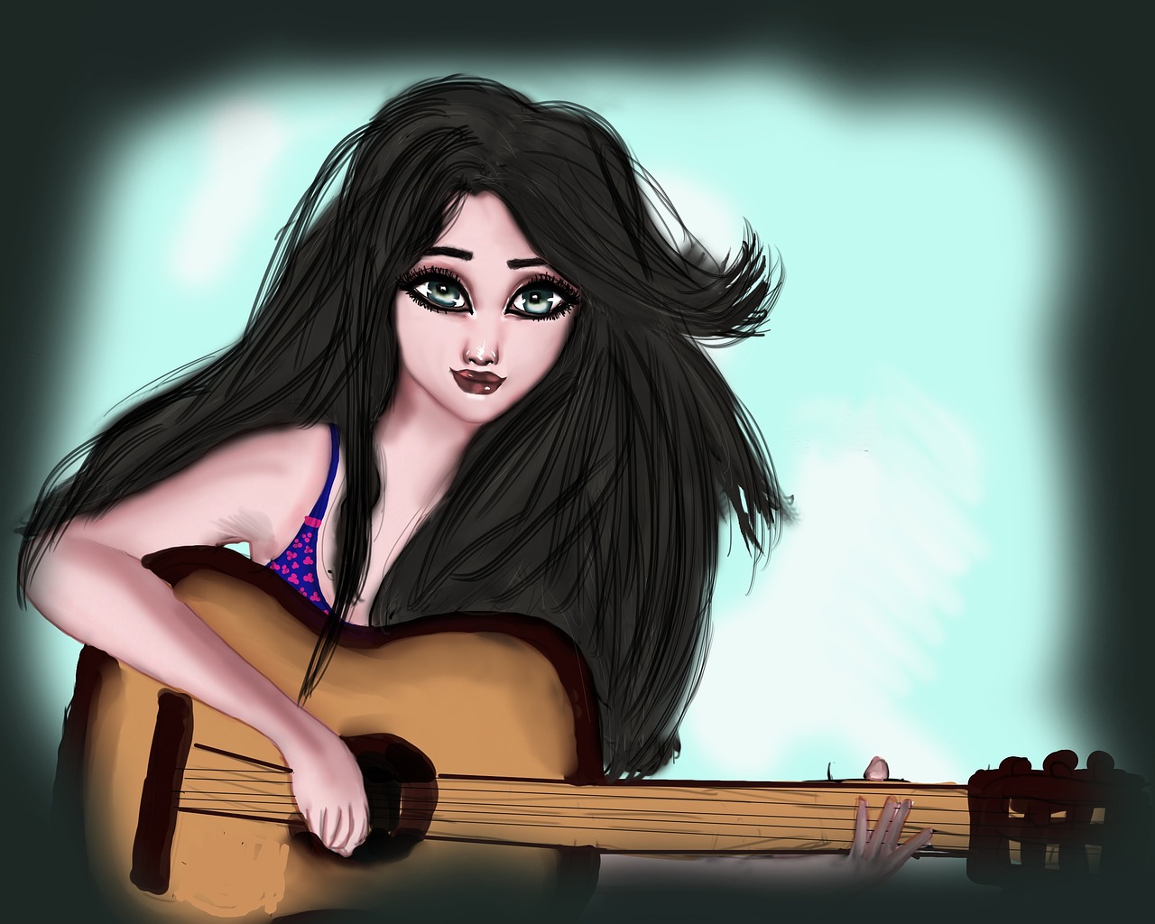 Image - guitarra musica draws