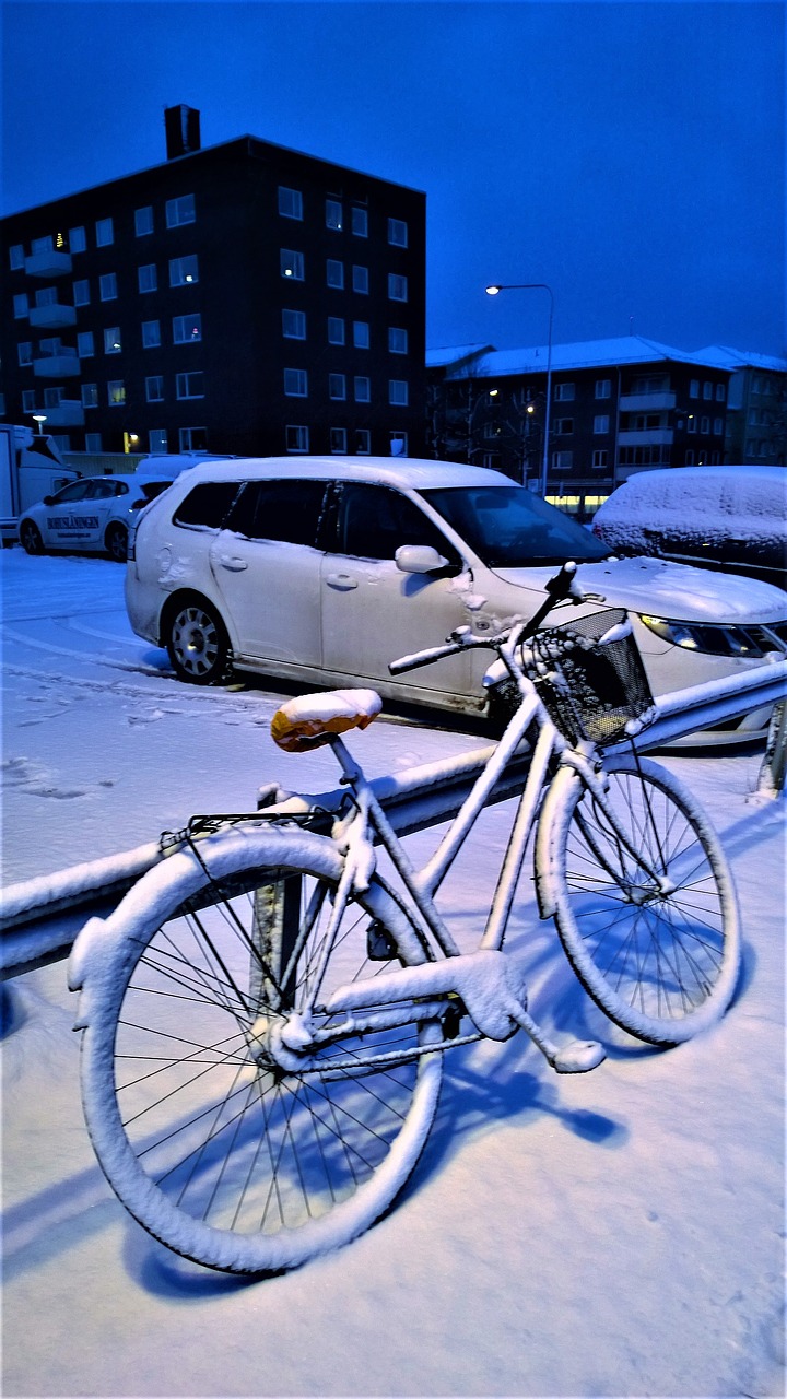 Image - winter snow cycle snow landscape