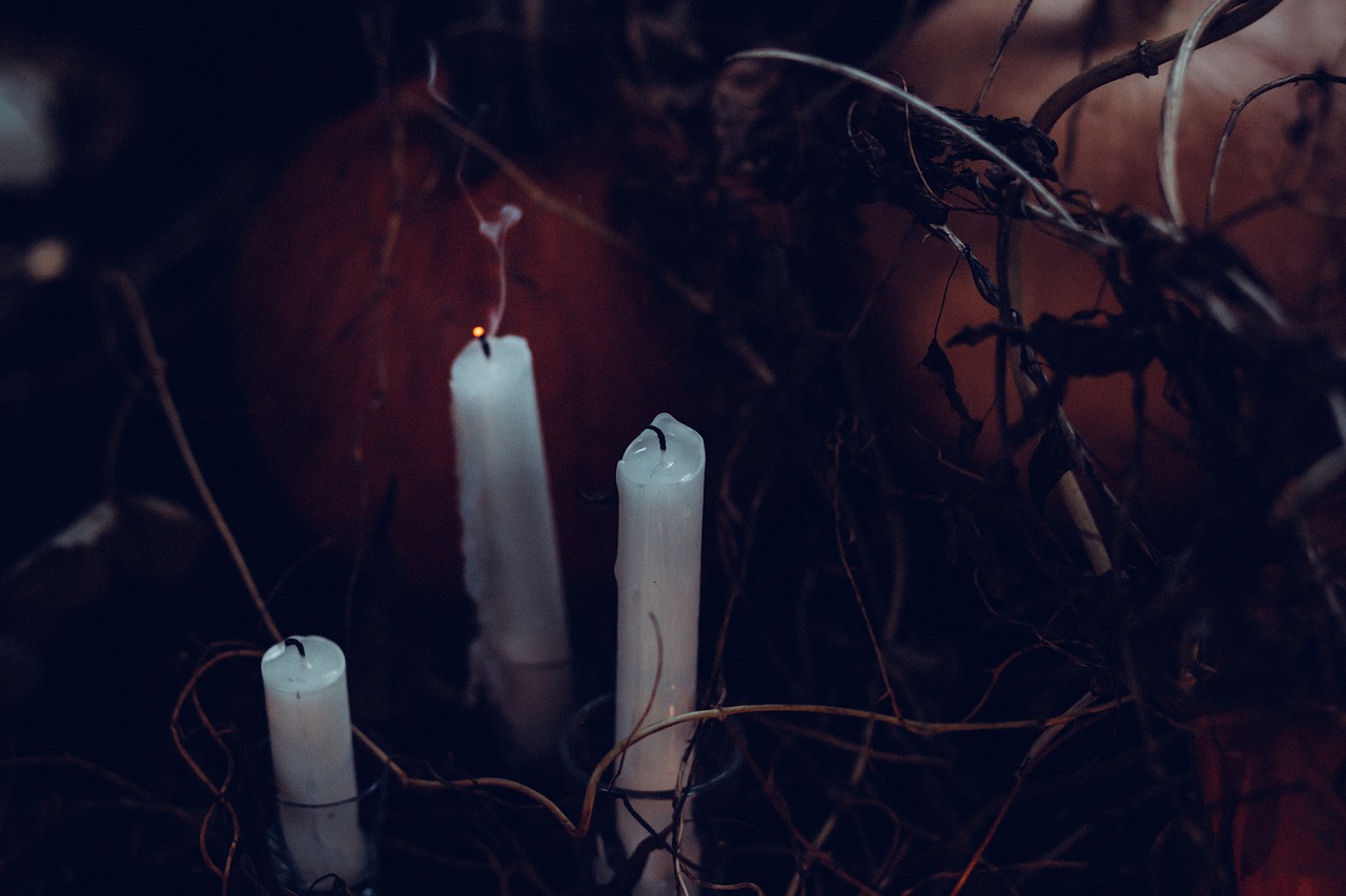 Image - black blow burning candle creepy