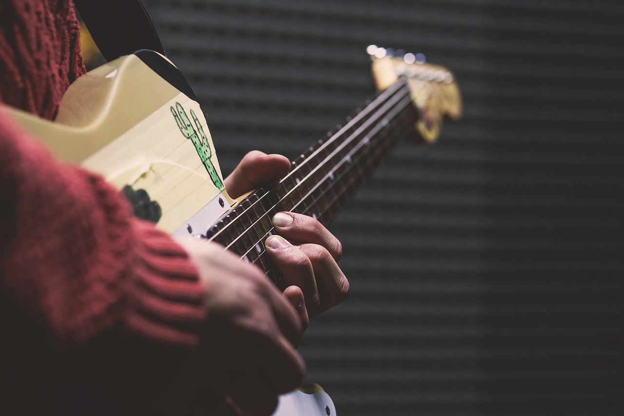 Image - people electric fender guitar hand