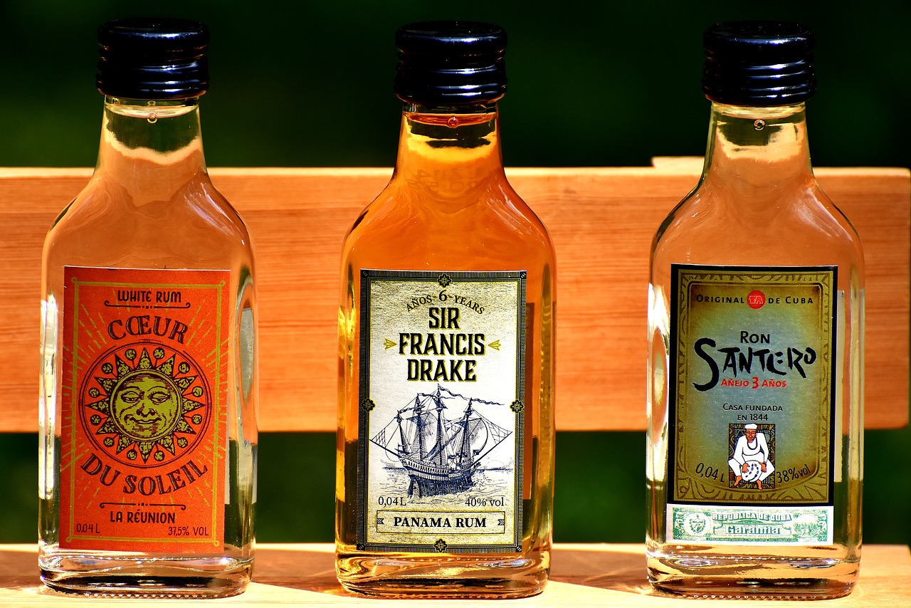 Image - rum alcohol bottles