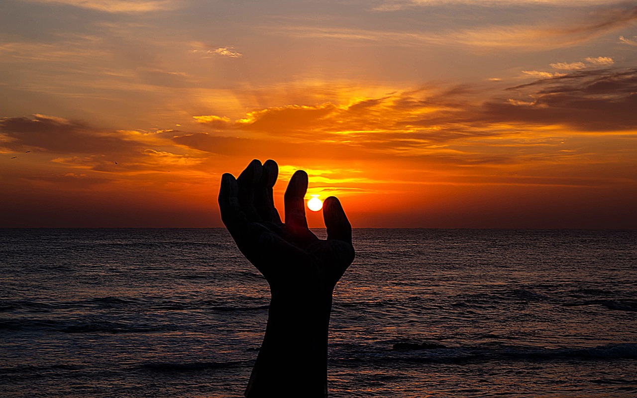 Image - sunrise hand freedom nature sun