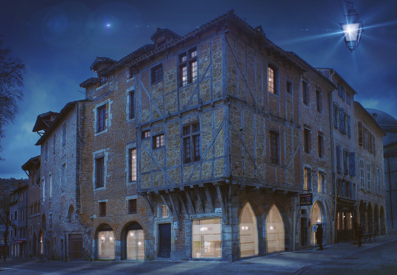 Image - medieval town night architecture