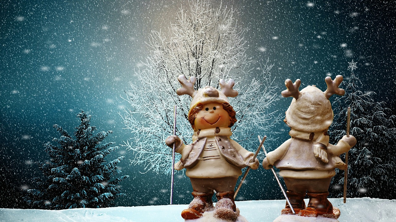 Image - christmas figures winter snow ski