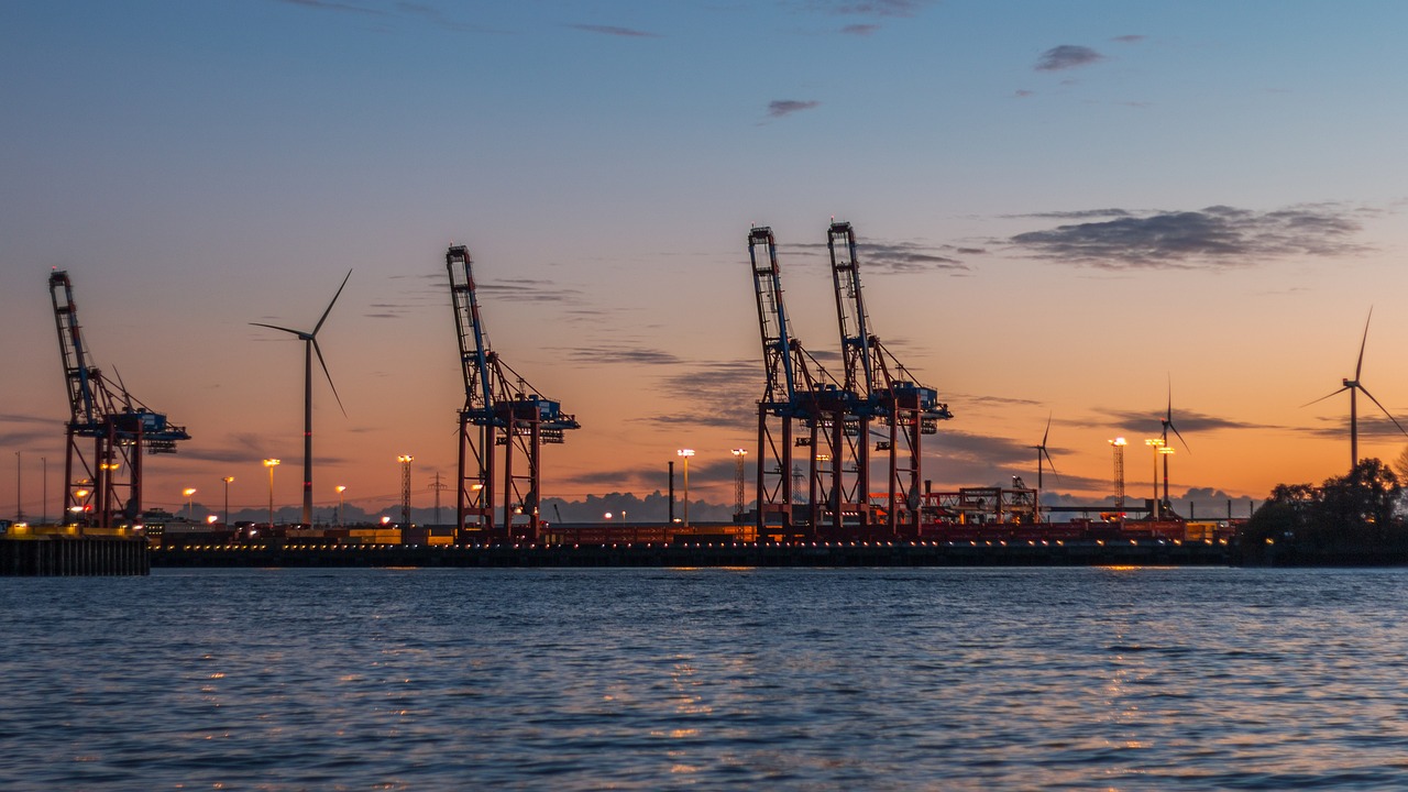 Image - elbe hamburg elbe beach port water