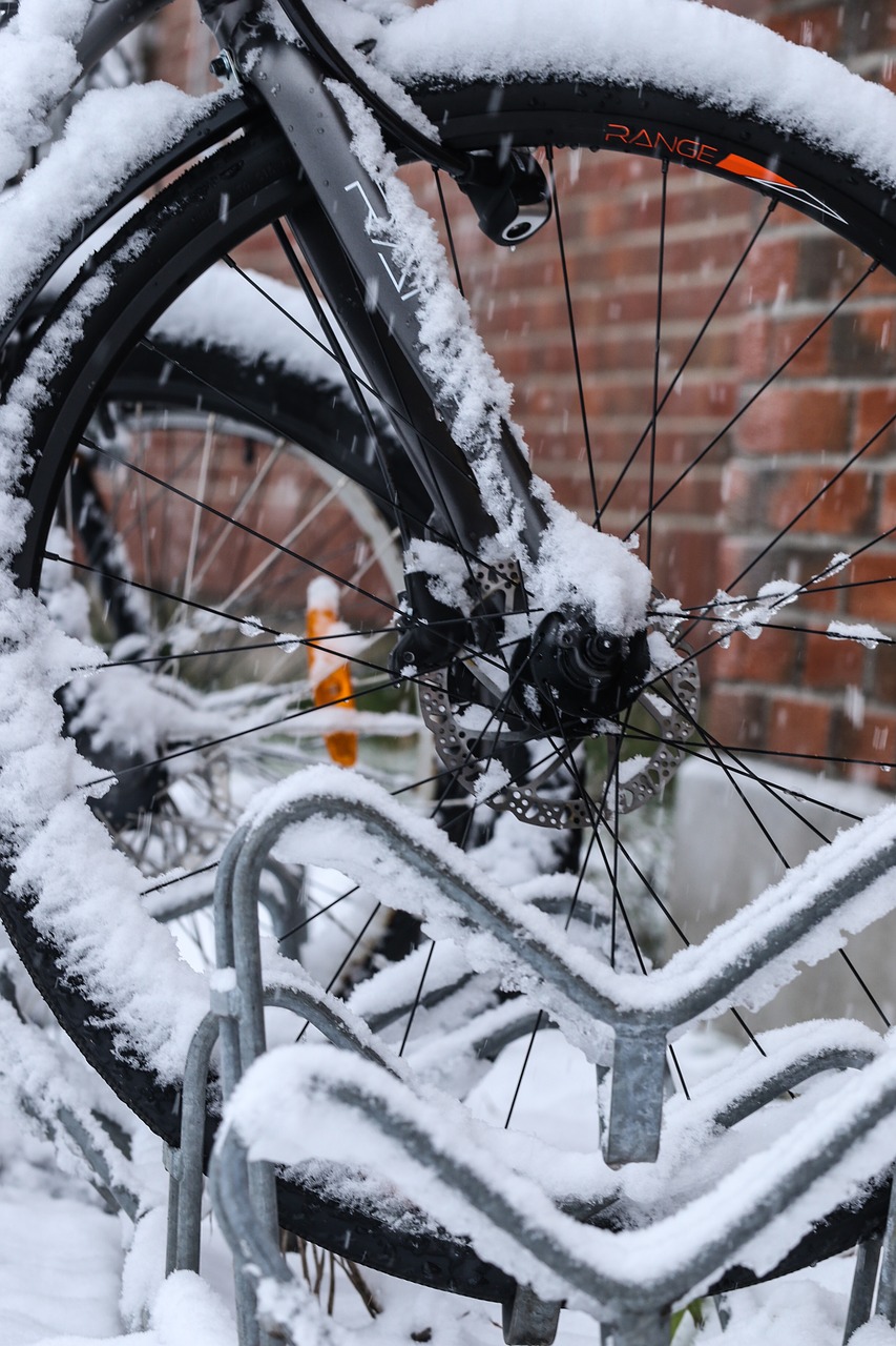 Image - wheel winter snow bike bicycle