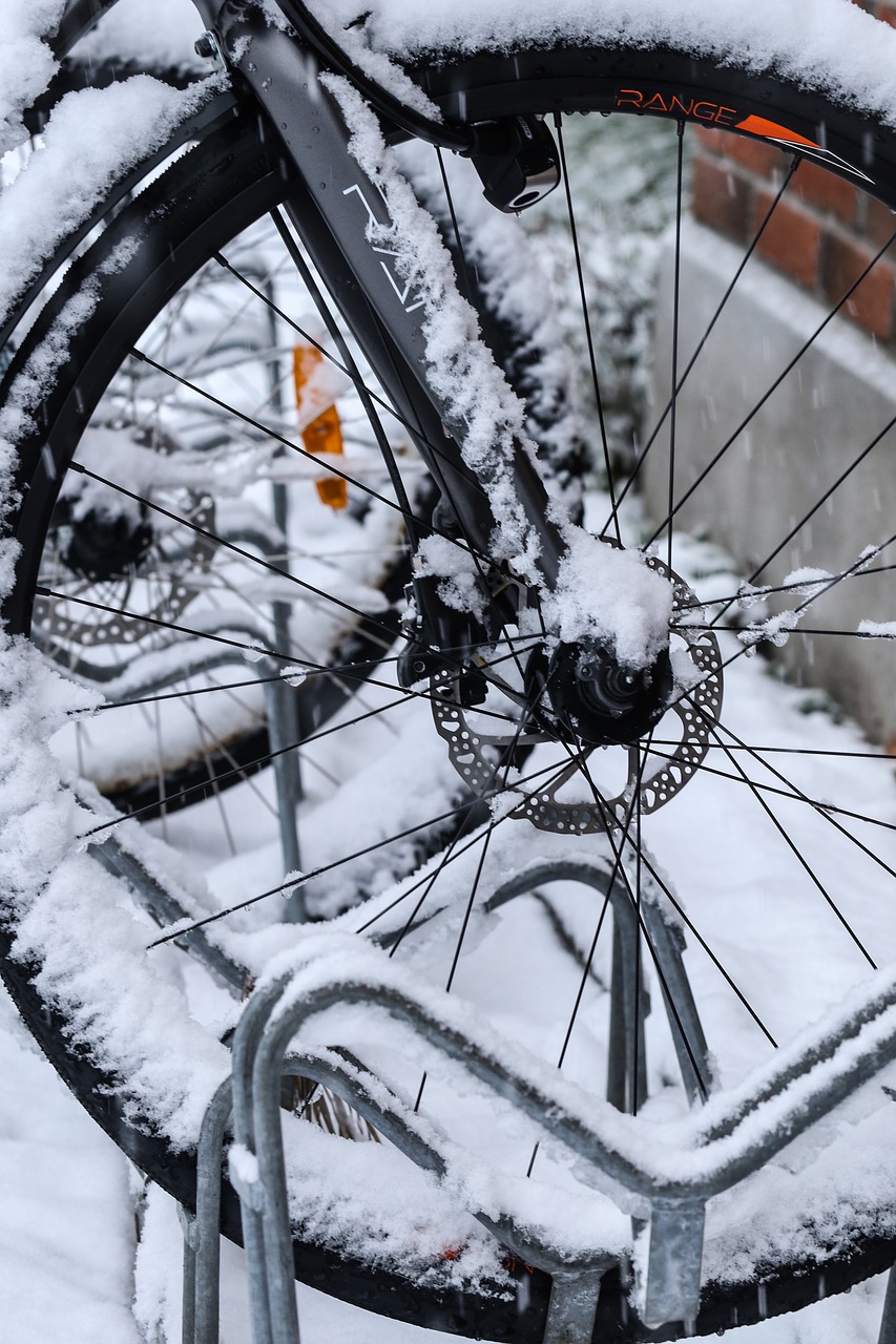 Image - wheel winter snow bike bicycle