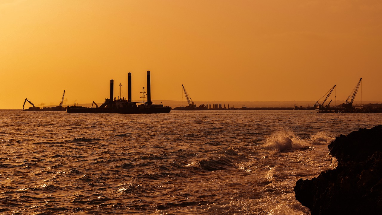 Image - sunset shadows silhouettes cranes