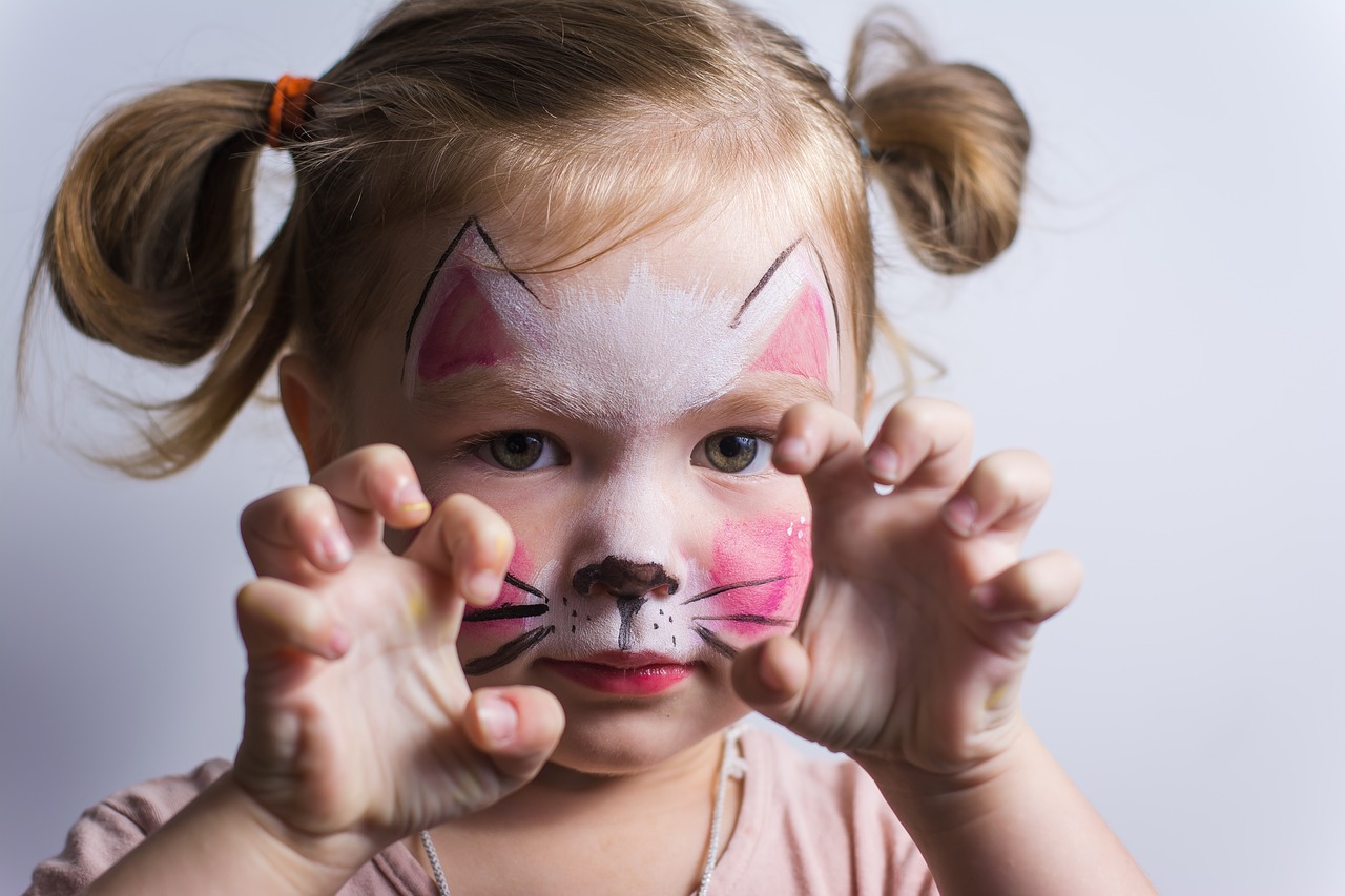 Image - baby cat kids cute aqua make up