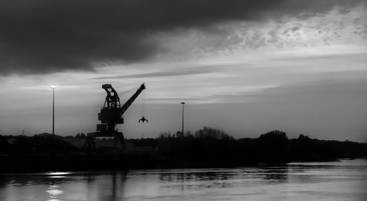 Image - crane industry wharf port dock