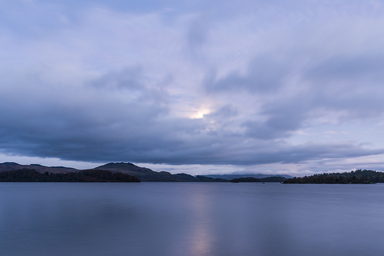 Image - moonlight lake hole night clouds