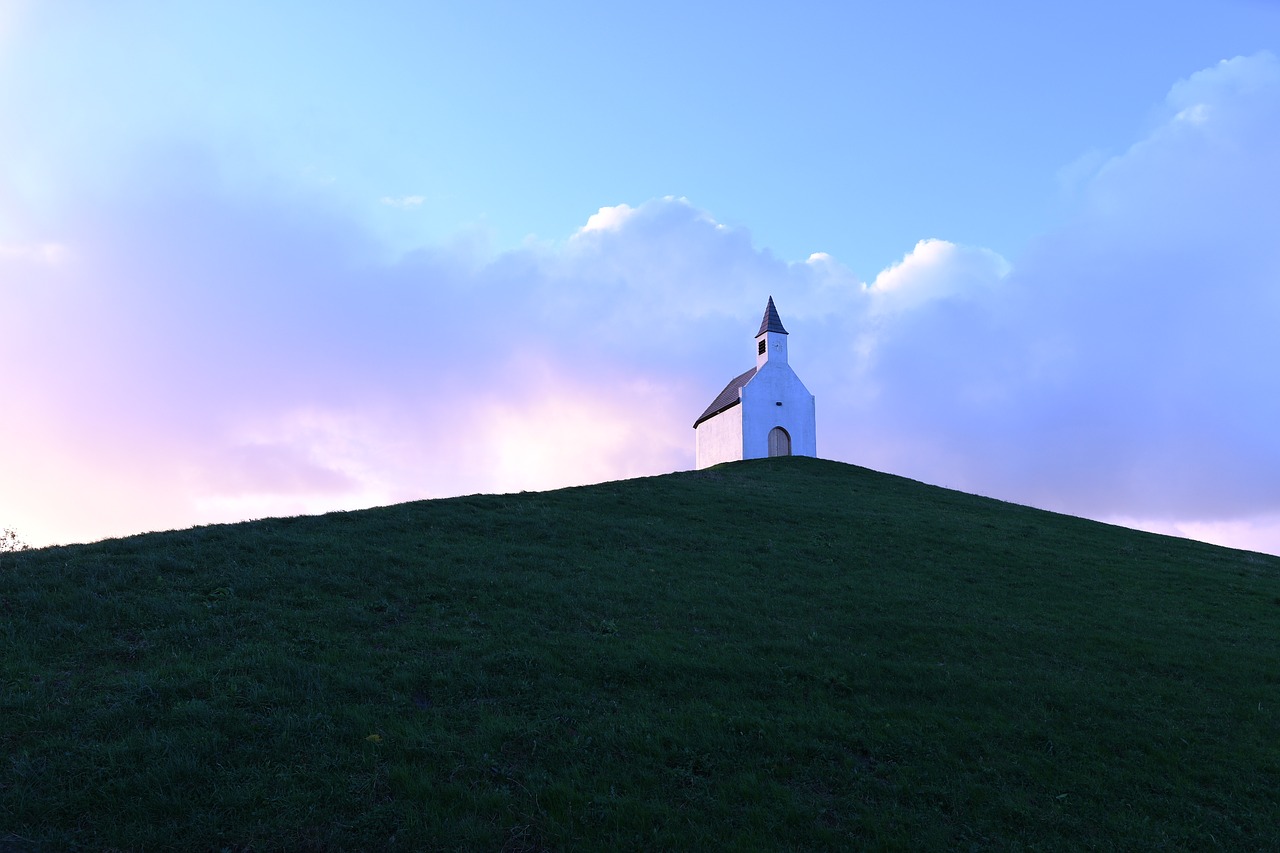 Image - light sunrise little church
