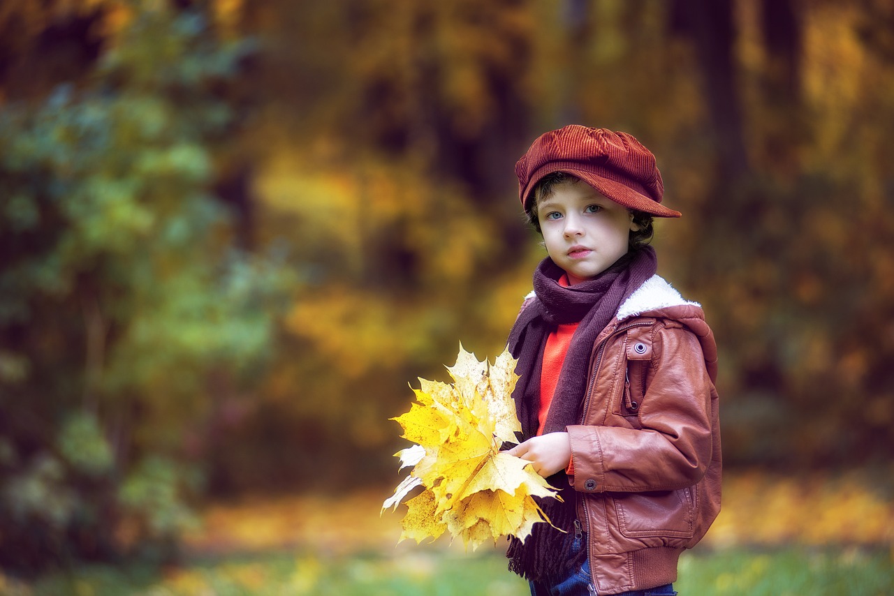 Image - park autumn autumn park boy baby