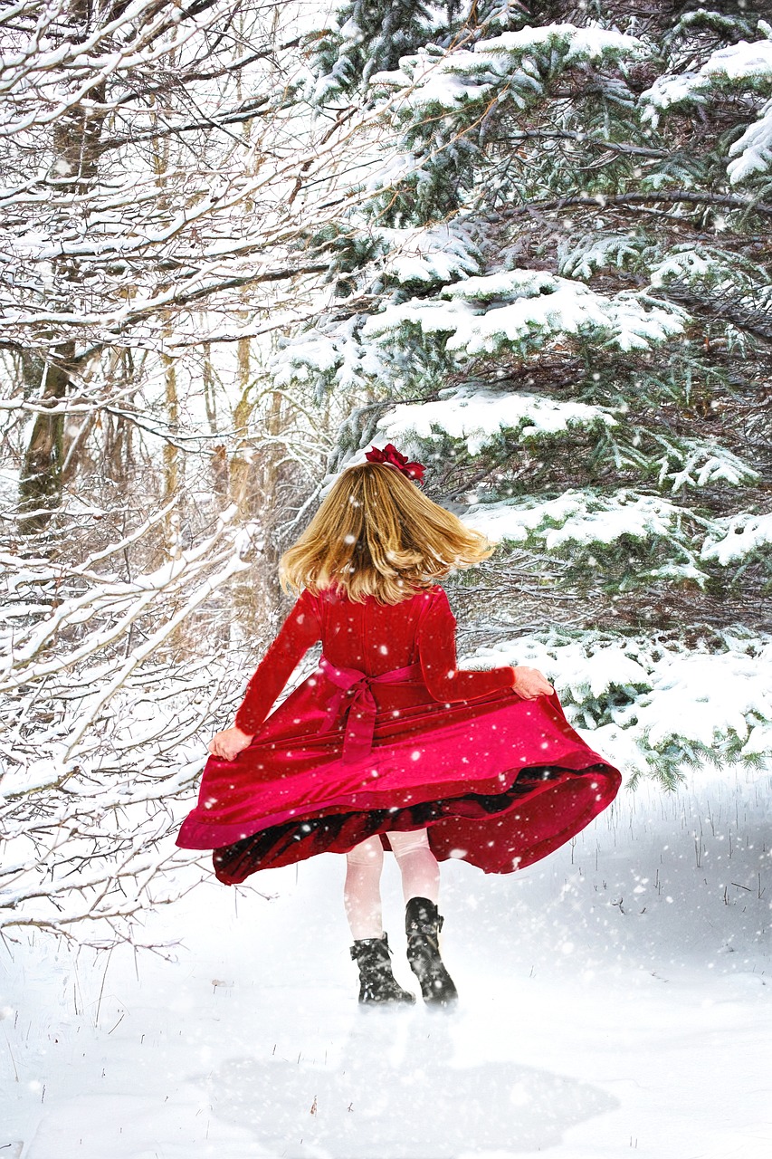 Image - christmas little girl red dress