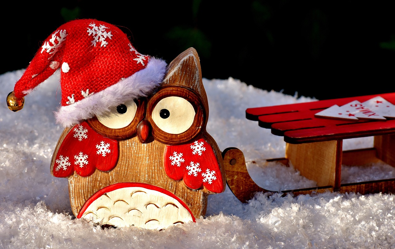 Image - owl figure wood christmas