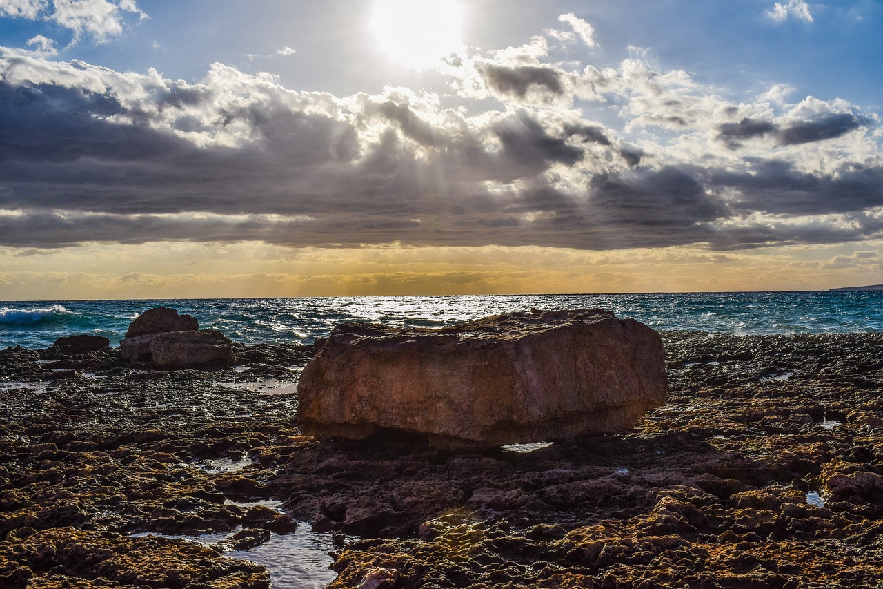 Image - rocky coast rock sea horizon sky