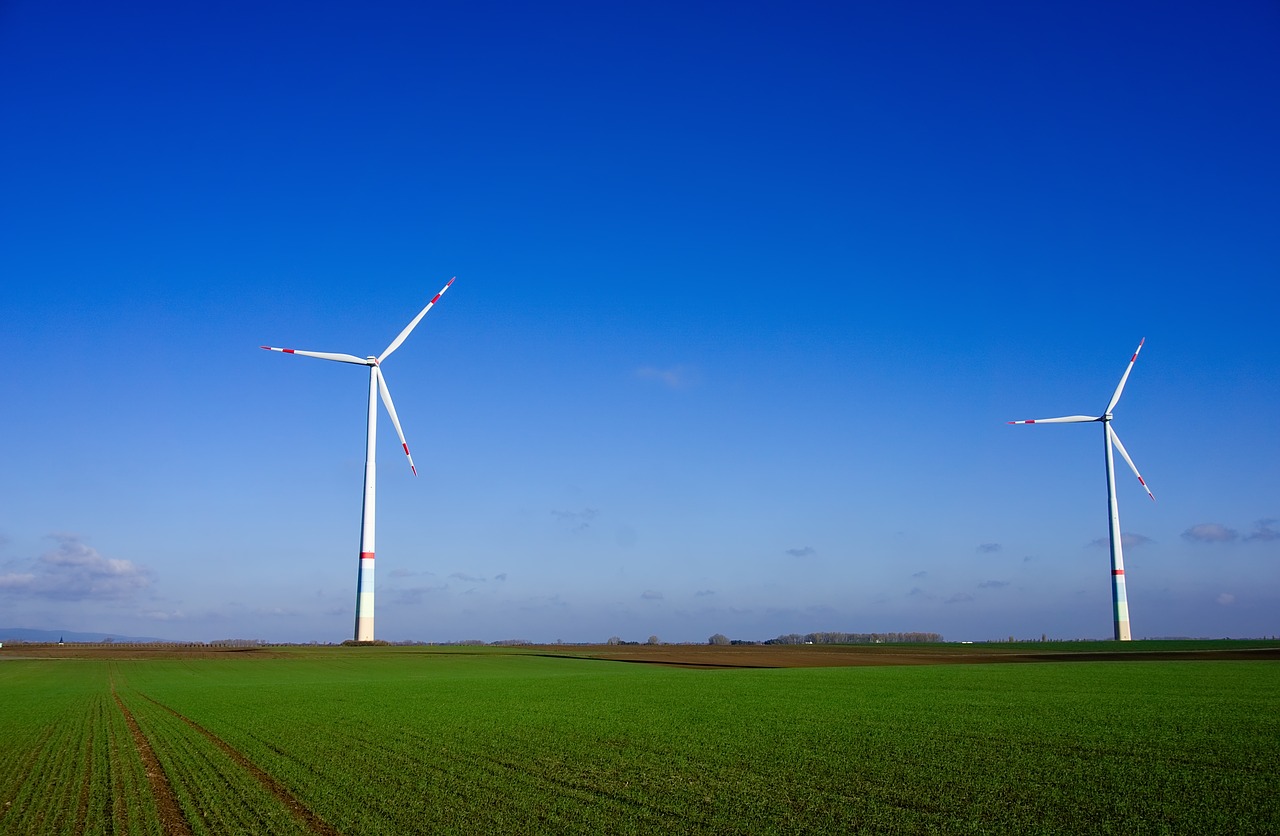 Image - windräder wind power energy blue