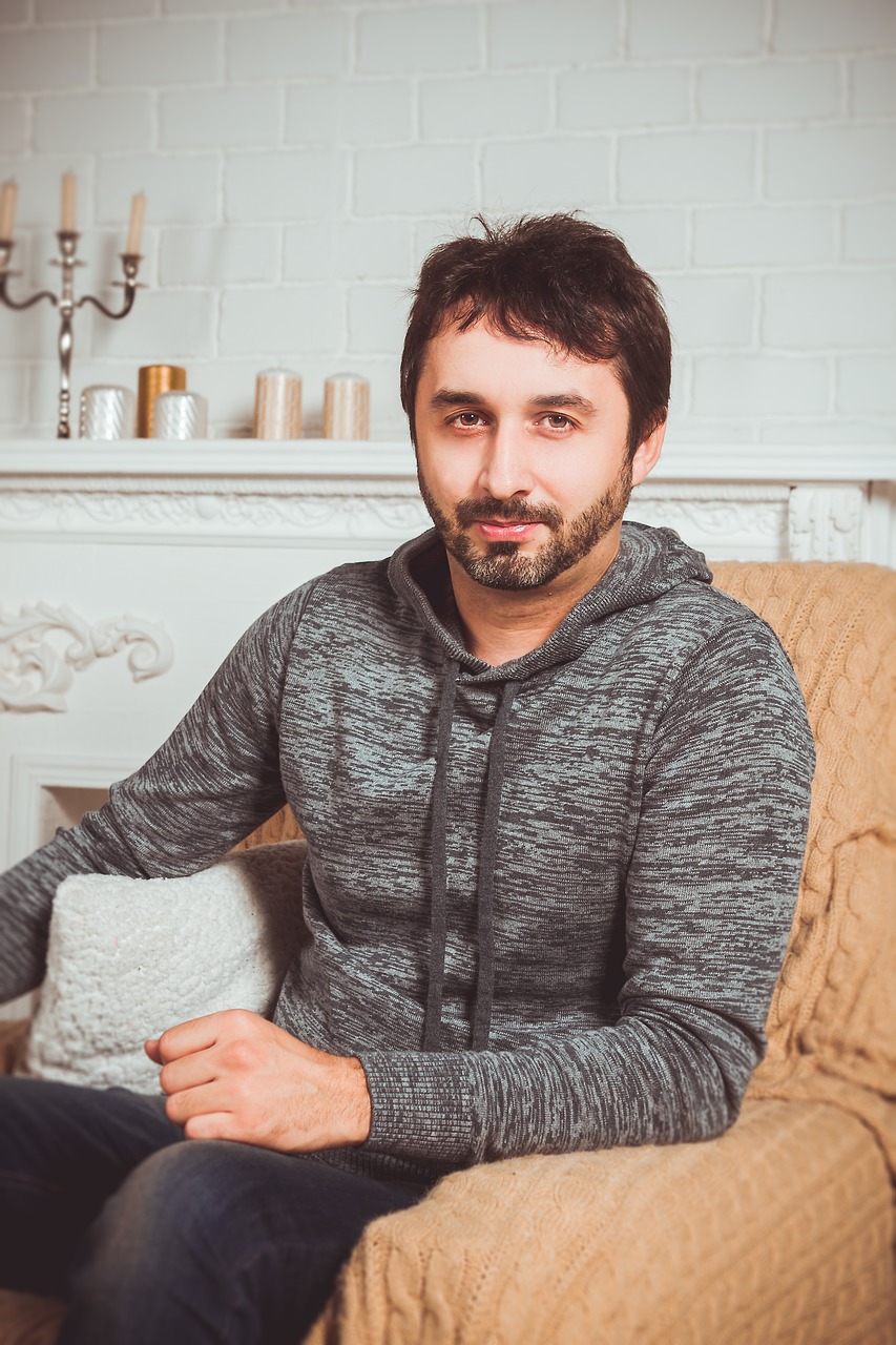 Image - man armchair interior portrait