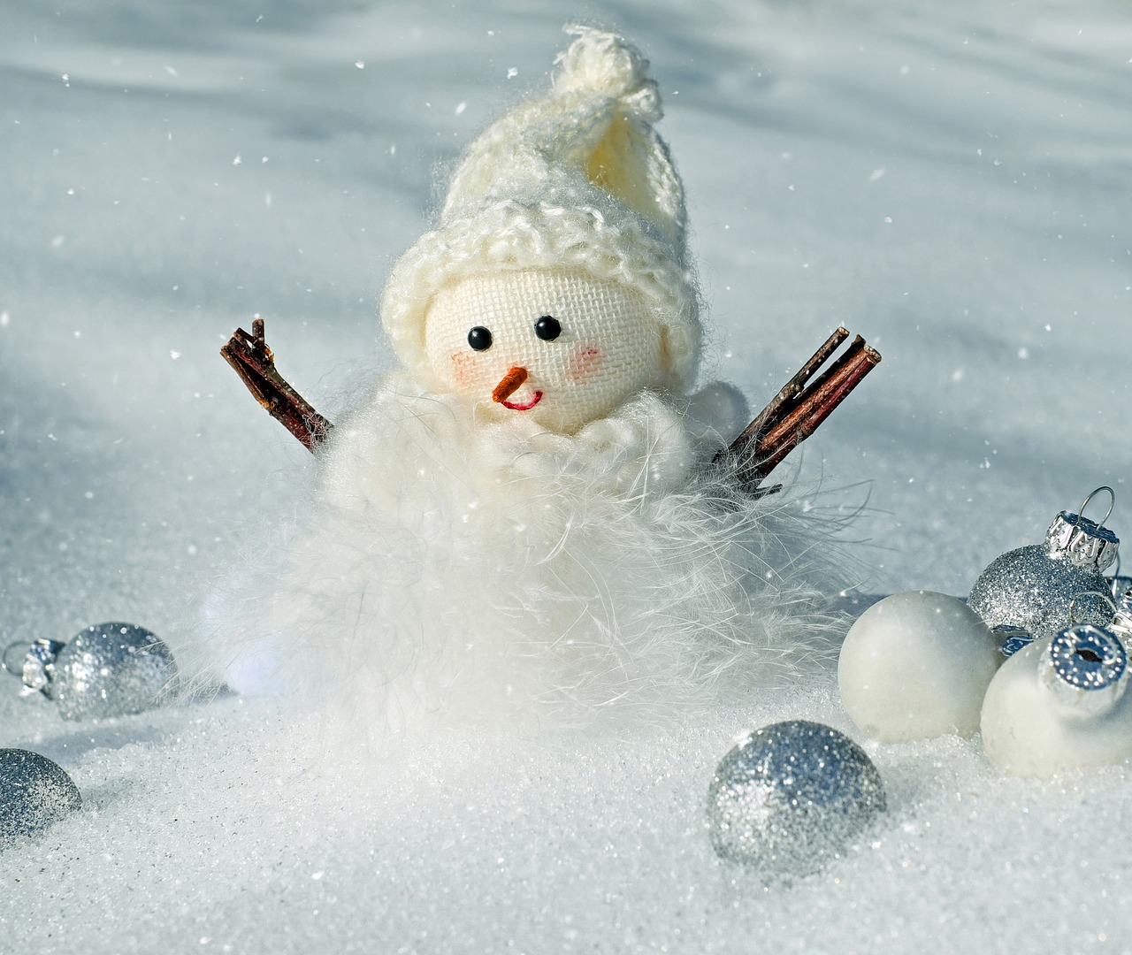 Image - snow man snow winter cold wintry