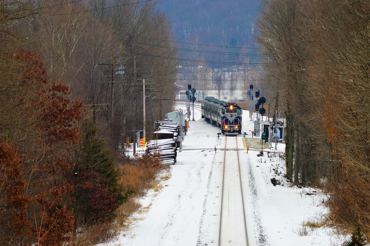 Image - snow snow landscape train