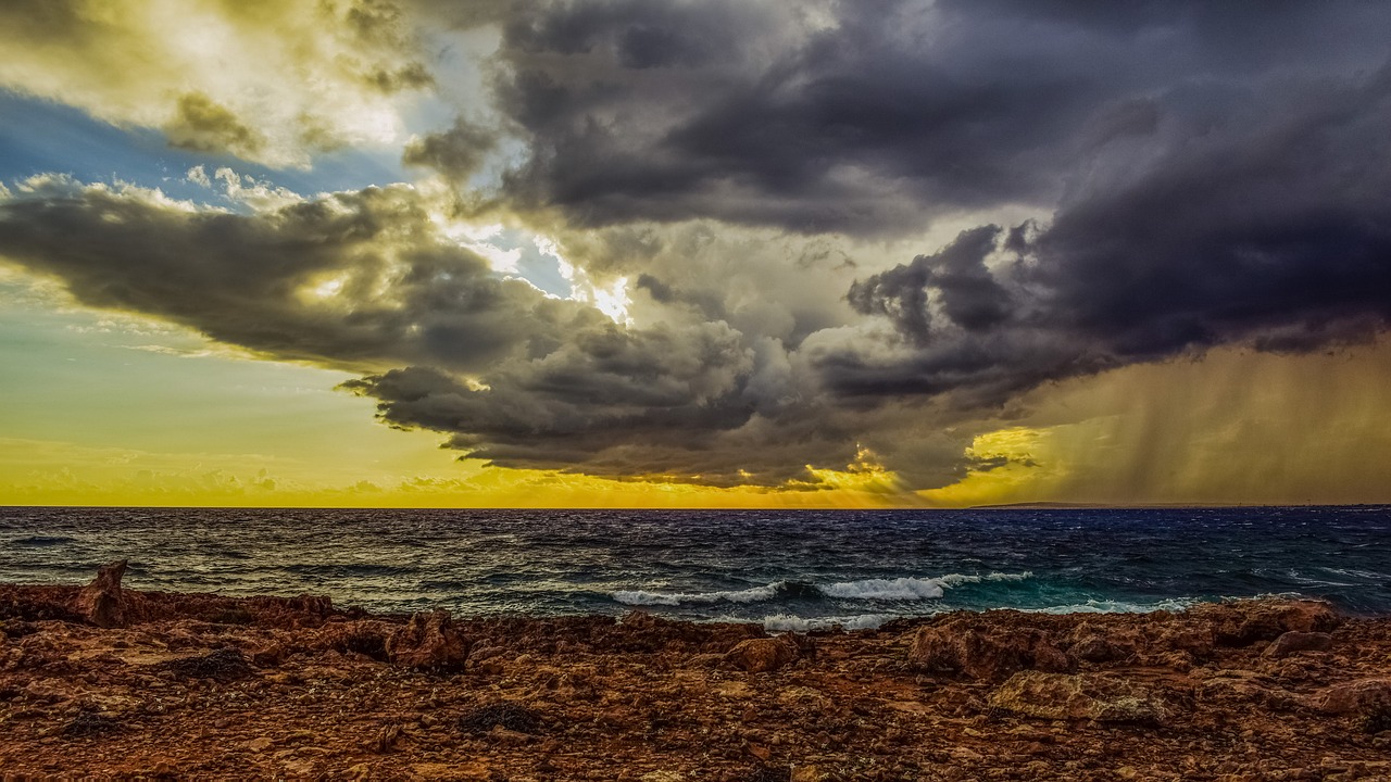 Image - rocky coast sky clouds overcast