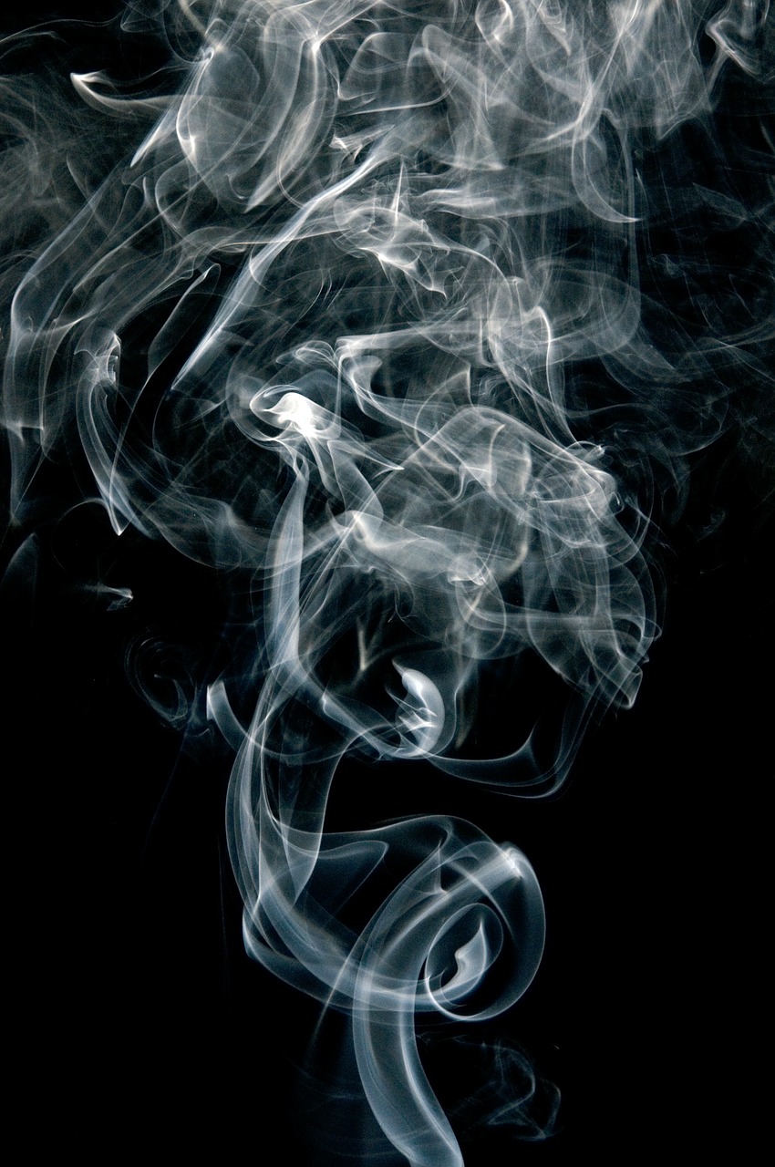 Image - smoke fumes black white curve