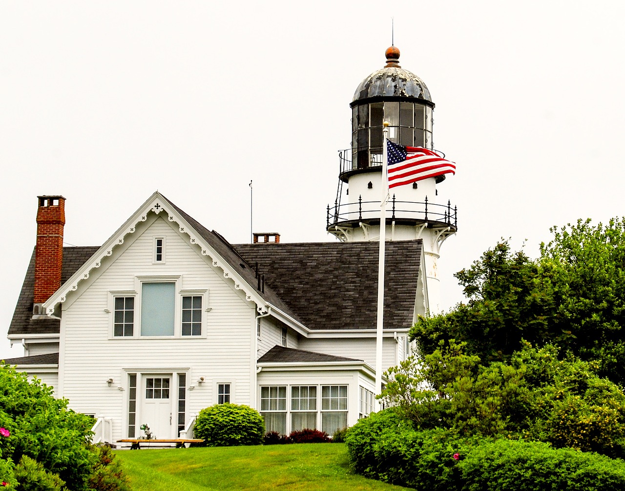 Image - lighthouse maine coastal flag