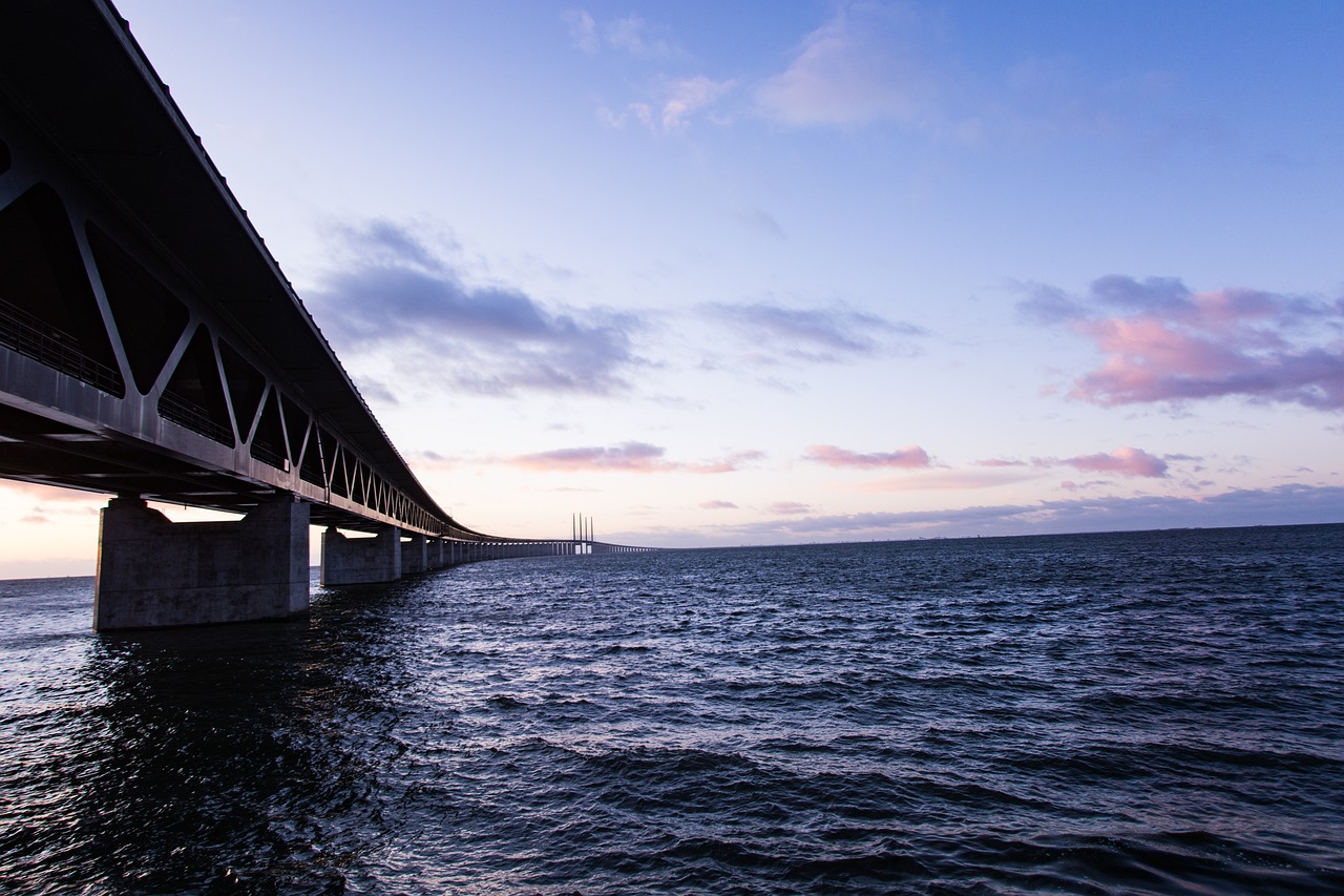 Image - bridge skye clouds sea landscape