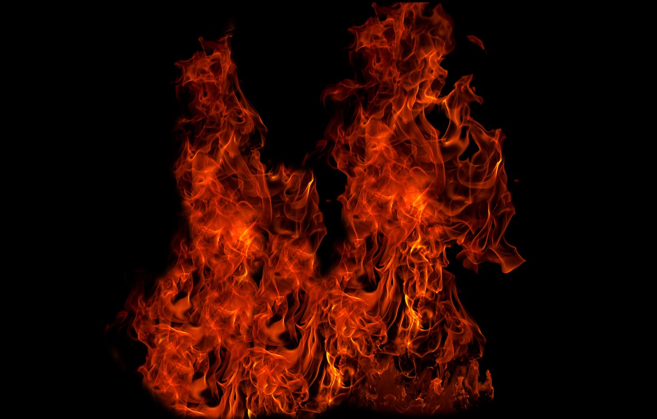 Image - fire black background flames blaze