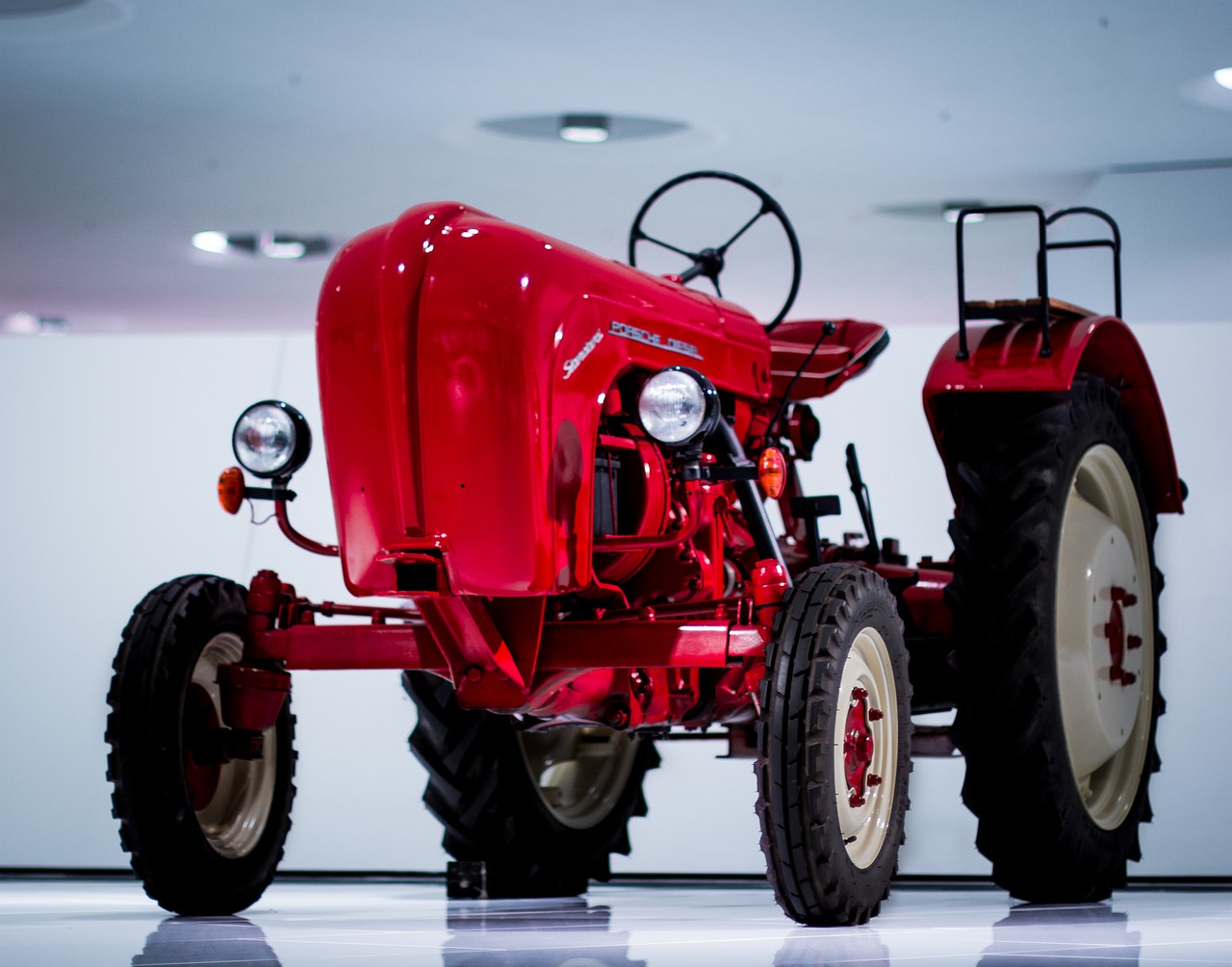 Image - tractor red agriculture farm