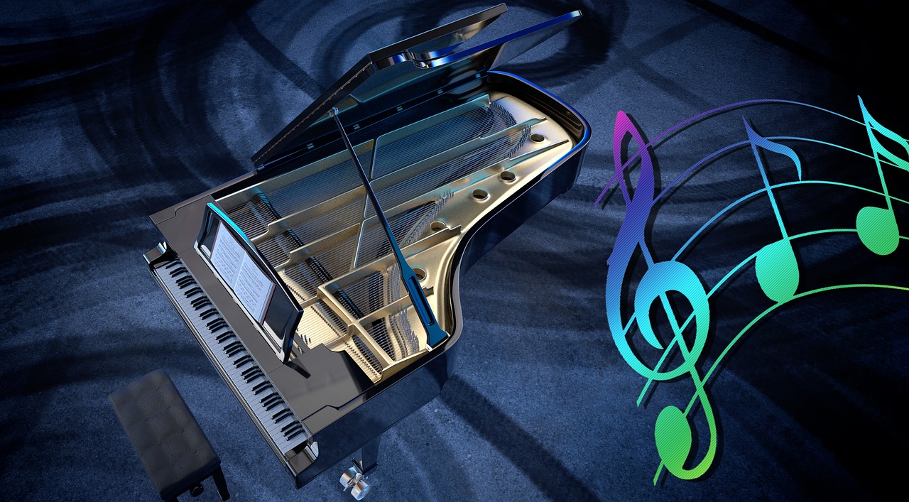 Image - piano wing music keys classic