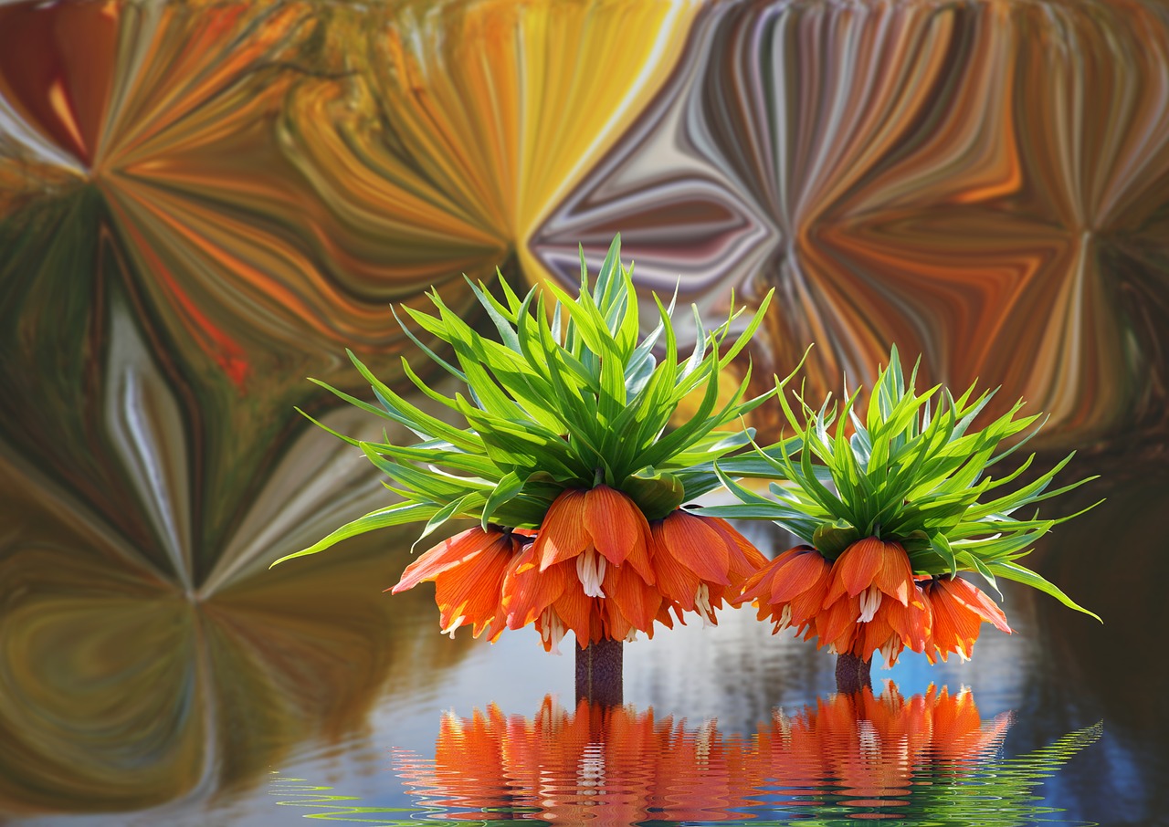 Image - flower the background water colored