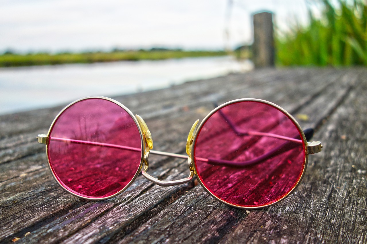 Image - glasses lens frame pink glasses