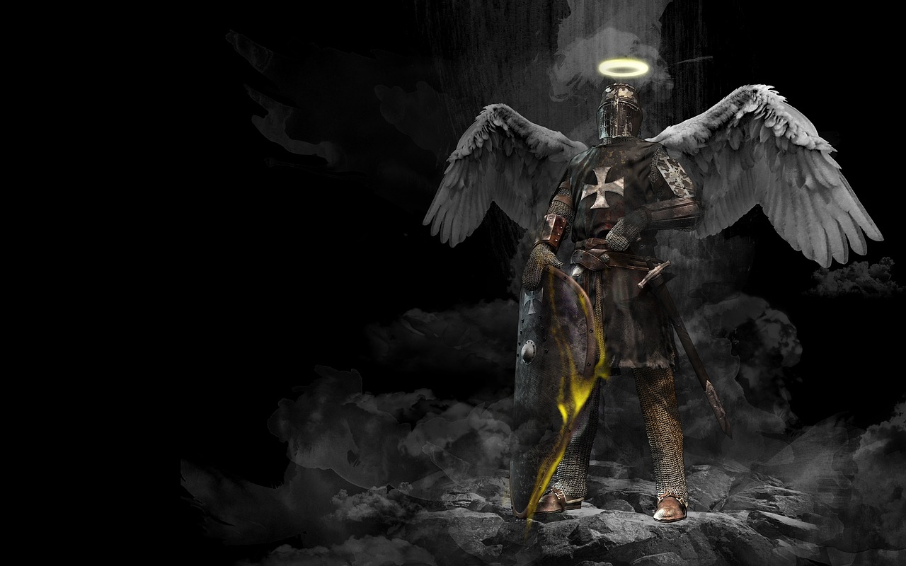 Image - knight angel middle ages holy