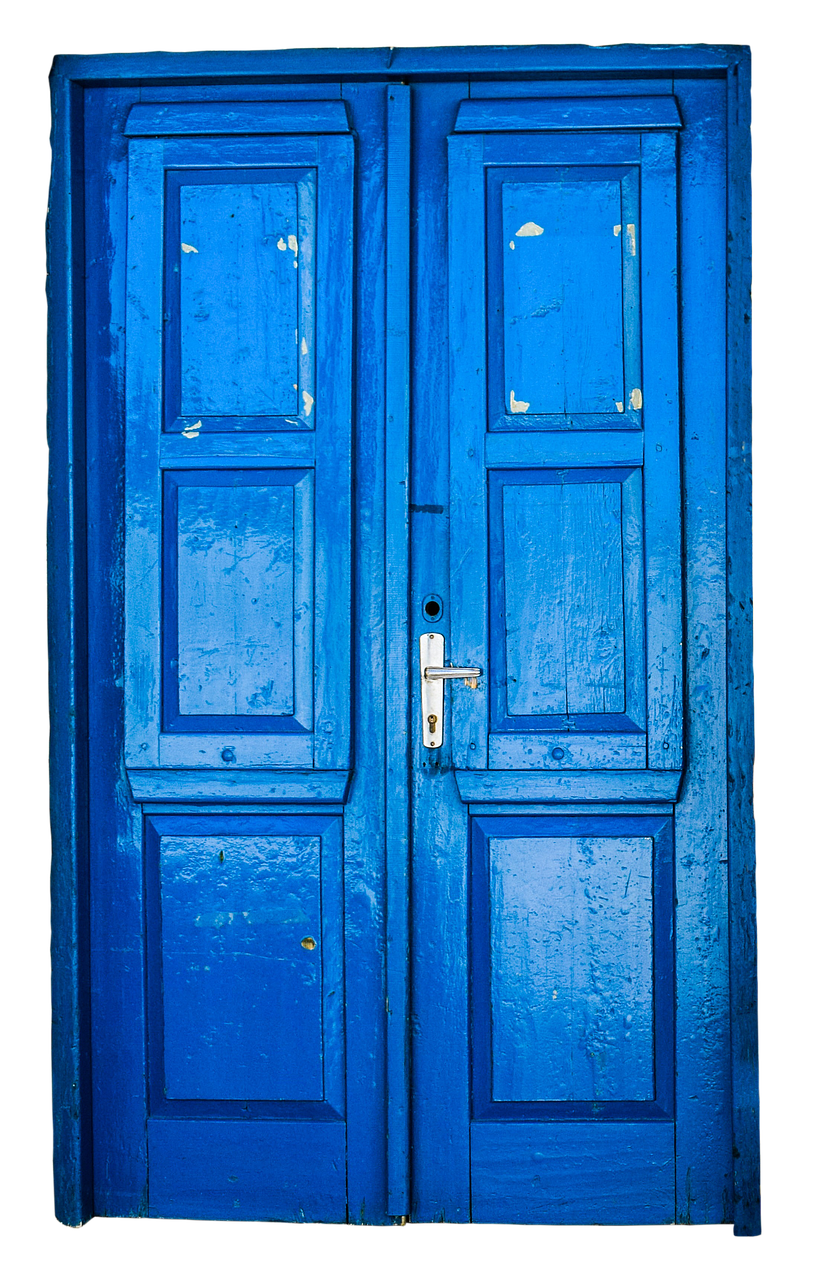 Image - door old blue blue door old door