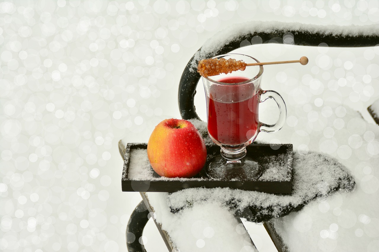 Image - tee winter snow drink glass