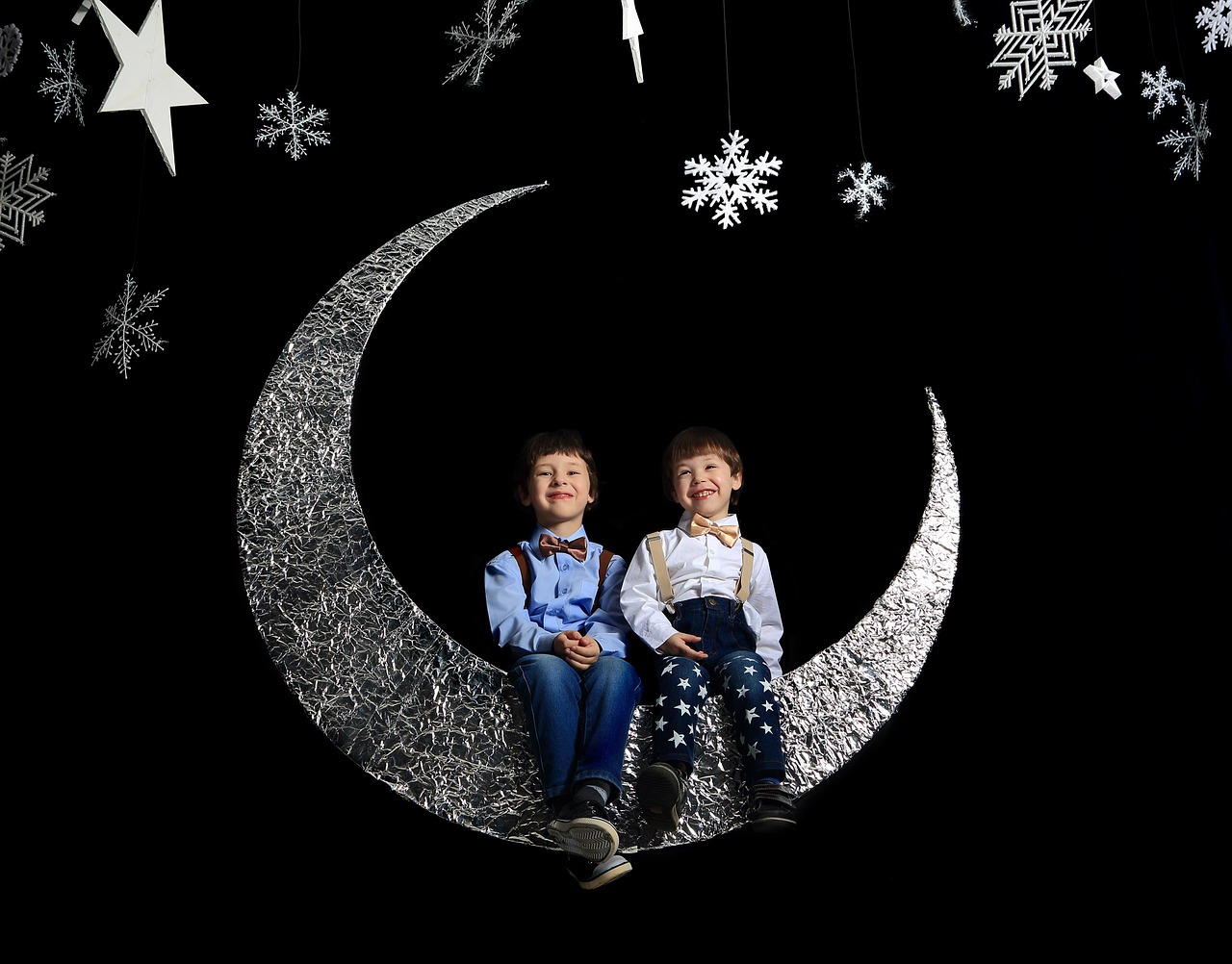 Image - black background kids two boys star