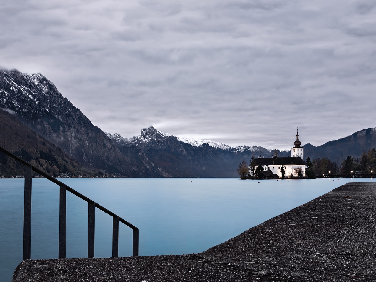 Image - winter austria gmunden lake