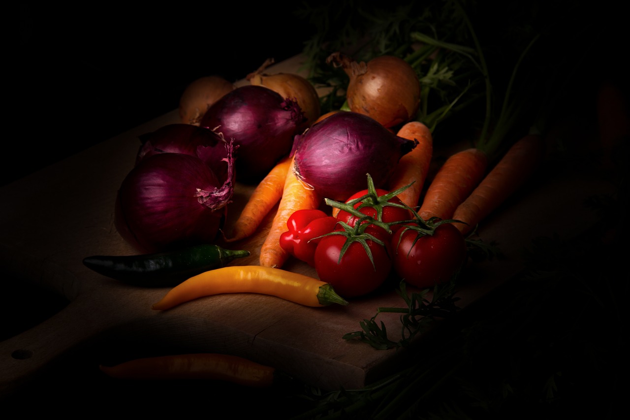 Image - vegetables dark mood