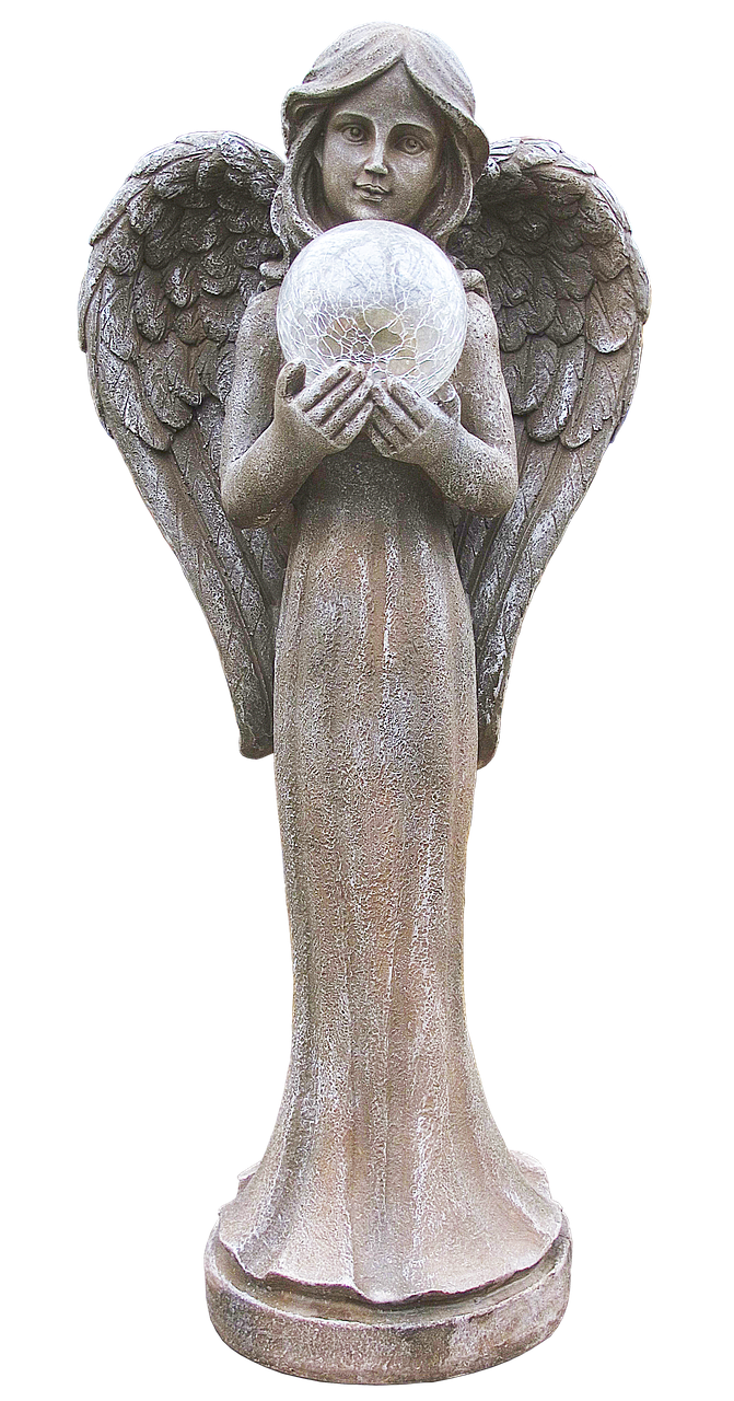 Image - angel figure crystal ball wing