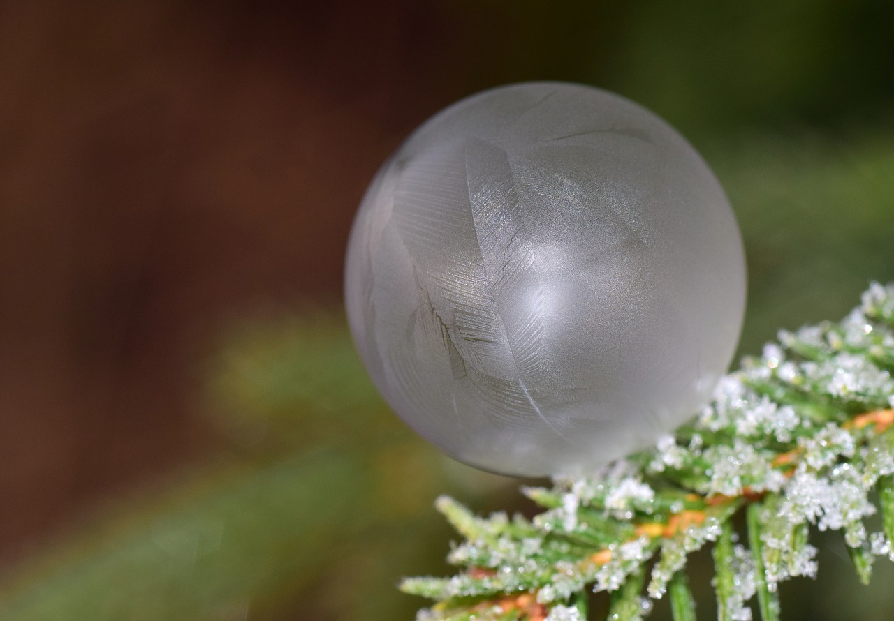 Image - bubble soap bubble frozen winter