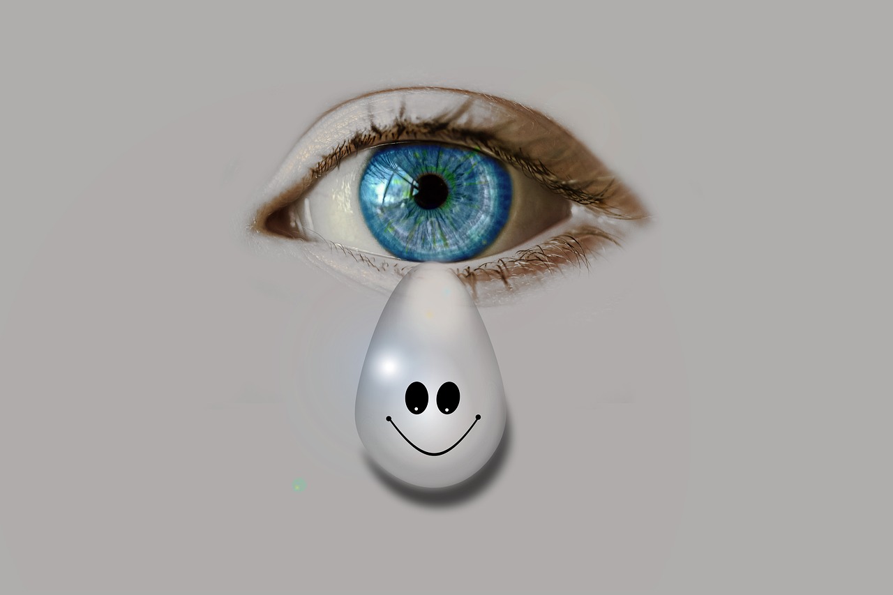 Image - eye tear smile joy tears of joy