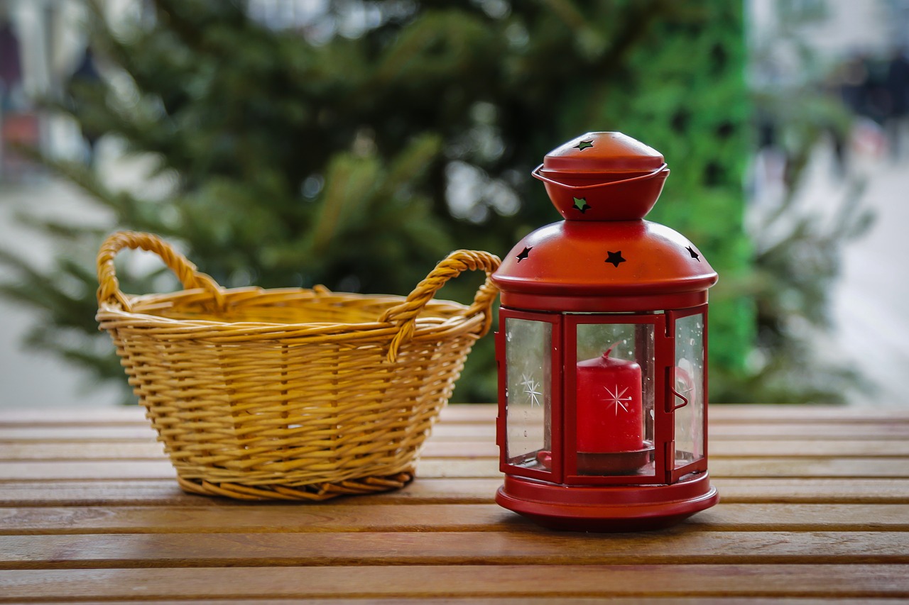 Image - lantern basket snack christmas