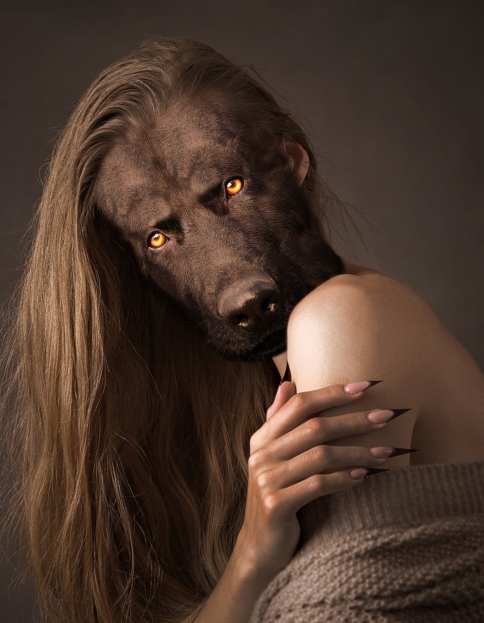 Image - portrait woman dog woman dog