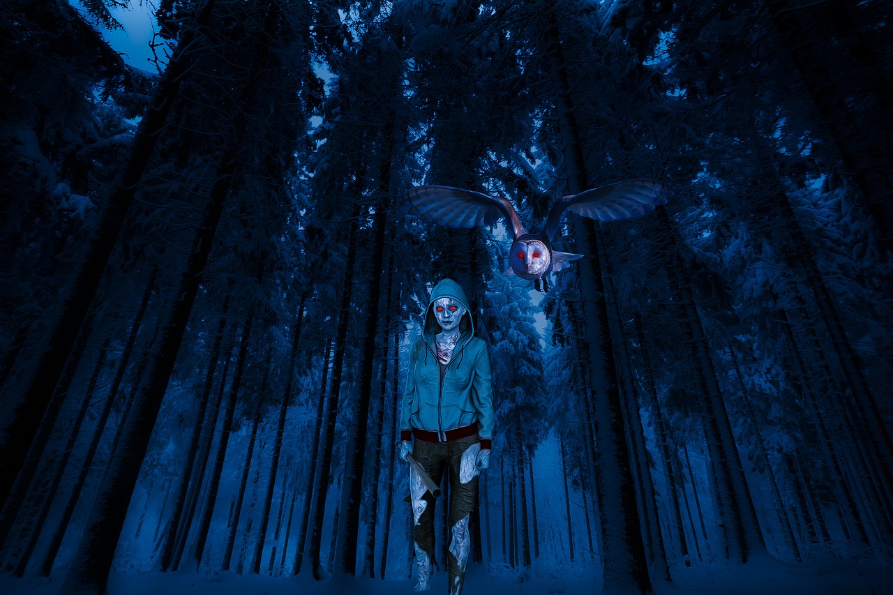 Image - forest night zombie owl raptor