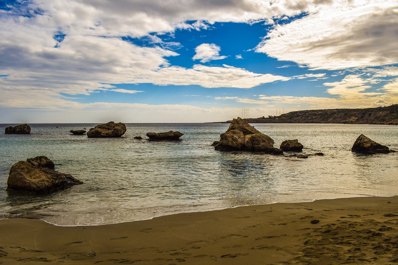 Image - water sea beach seashore rock sky