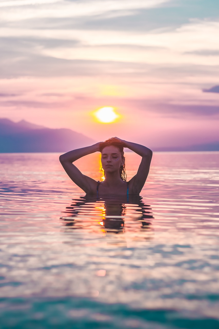 Image - water sun sea sunset relaxation