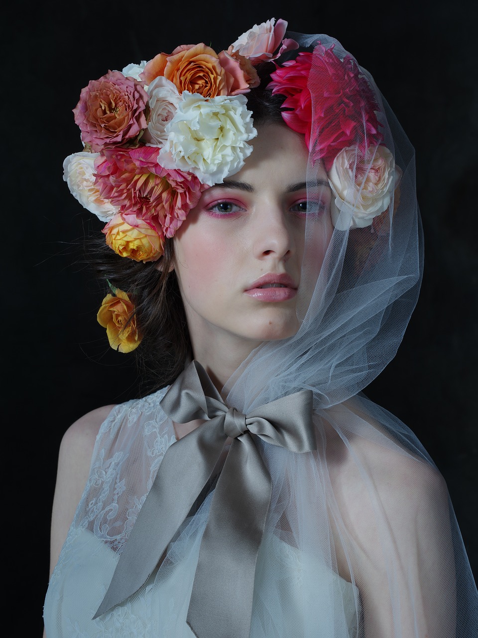 Image - fashion portrait veil beautiful