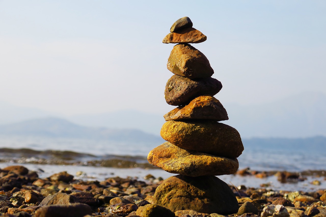 Image - rock nature sea balance beach